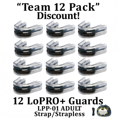 LoPro+ Black/Clear Adult- 12 Pack